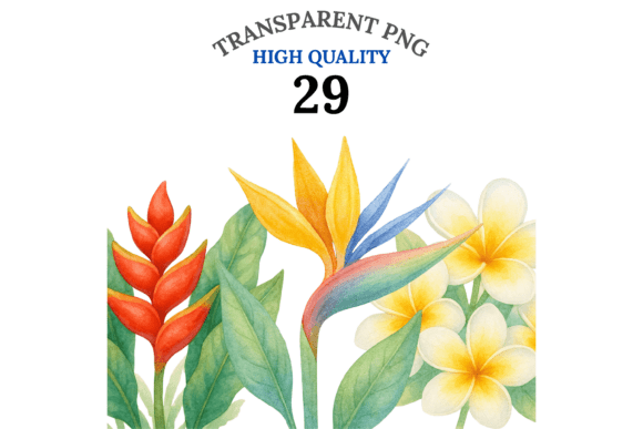 29 Tropical Flower Clipart: A Strategic Asset for Branding and Design