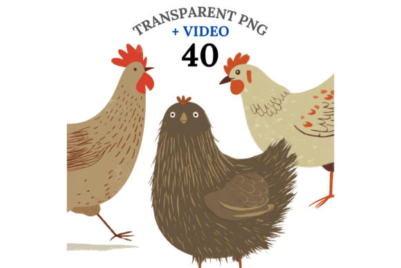 40 Chicken Clipart: Farm Charm for Your Designs