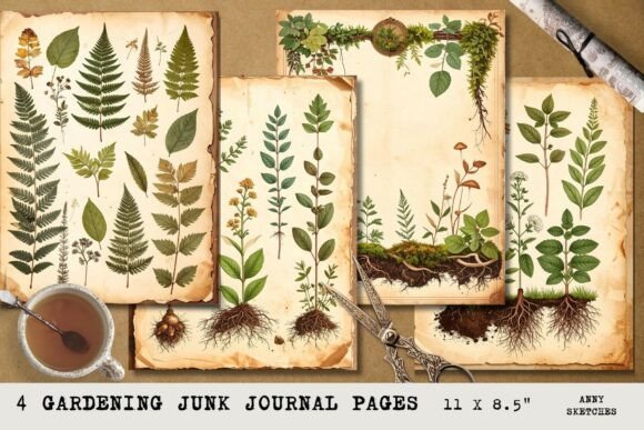 Bringing Vintage Garden Charm to Life: Exploring Printable Botanical Junk Journal Pages