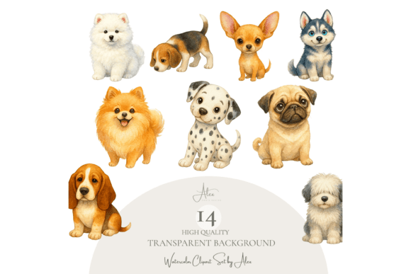 Cute Dog Clipart Set: Elevate Your Creative Projects with Adorable Designs