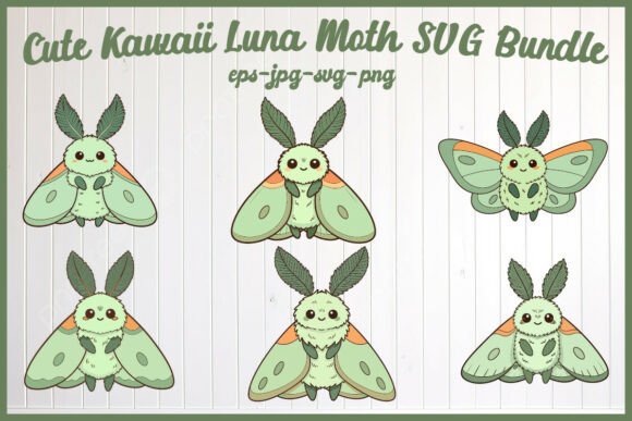 Cute Kawaii Luna Moth SVG Bundle: Elevating Designs with Magical Nature