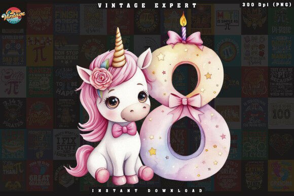 Cute Unicorn 8th Birthday PNG Clipart: A Guide to Quality and Usage