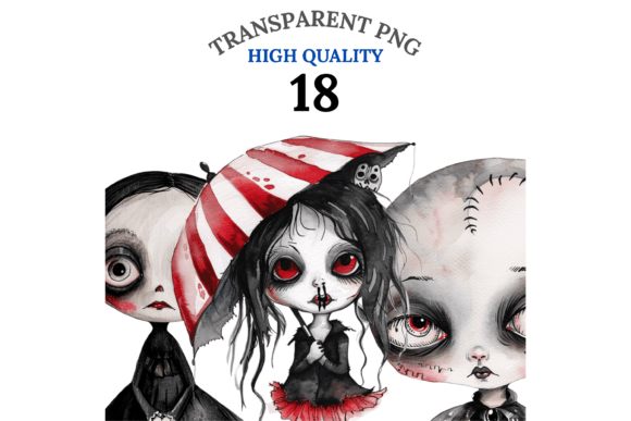 Halloween Doll Clipart for Creative Projects