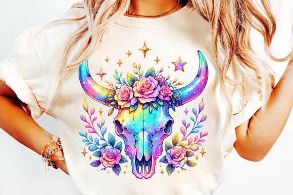 Iridescent Cow Skull with Flowers PNG: A Practical Evaluation for Creators