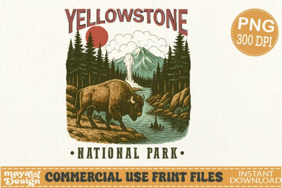 Vintage Yellowstone National Park Shirt Designs