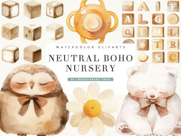 Watercolor Neutral Boho Nursery: Soft, Chic Design Elements for Baby Spaces