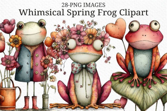 Whimsical Spring Frog Clipart PNG: Elevating Your Creative Projects