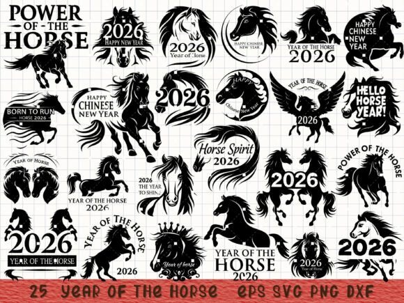 Year of the Horse 2026 SVG Bundle: Creative Tools for Festive Celebrations